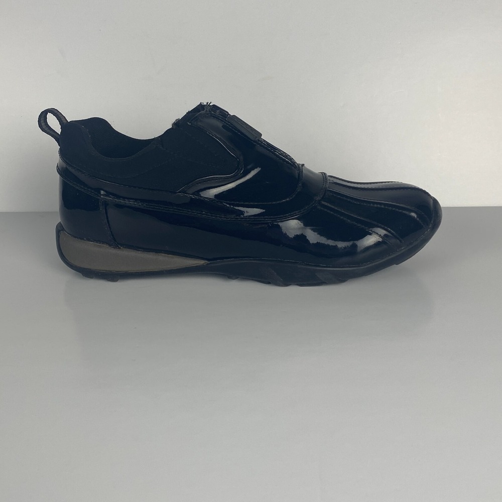 Cougar Haley Rain Shoes Womens 9 Waterproof Patent Zip Sneakers Black
